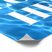 Poster Aqua Blue Swimming Pool Photo for Your Logo (Coin)