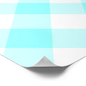 Poster Aqua En vichy Motif (Coin)