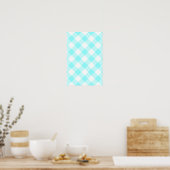 Poster Aqua En vichy Motif (Cuisine)