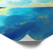 Poster Aqua et Gold Heart (Coin)