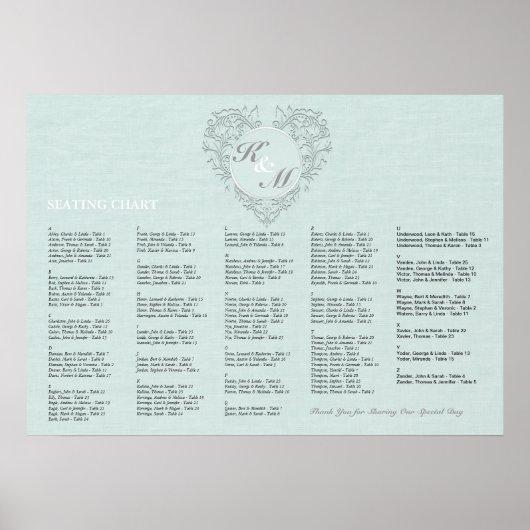 Poster Aqua HeartyChic (Devant)