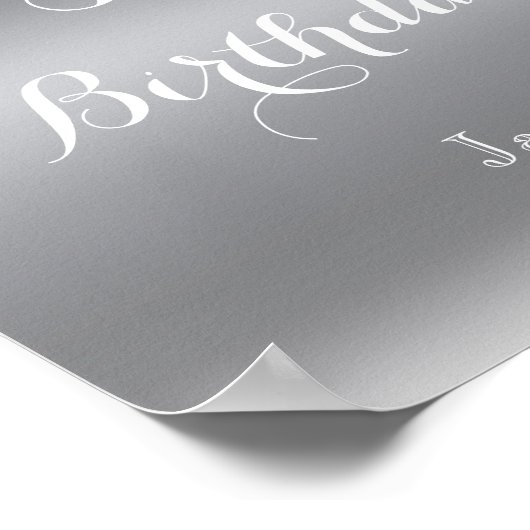 Poster Aqua & Silver Starfish Beach Sweet 16 Bannière (Coin)