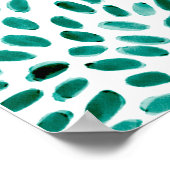 Poster Aqua Turquoise Motif Abstrait tendance (Coin)