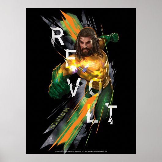 Poster Aquaman | Aquaman "Revolt" - Graphique commenté (Devant)