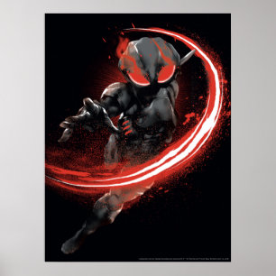 Poster Aquaman   Black Manta Red Swipe Graphic