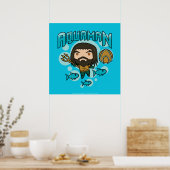 Poster Aquaman | Chibi Aquaman Graphisme sous-marin (Cuisine)