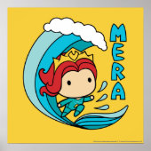 Poster Aquaman | Chibi Mera Riding Vague Graphique (Devant)