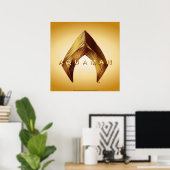 Poster Aquaman | Logo Golden Aquaman (Bureau à domicile)