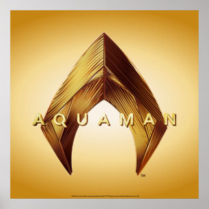 Poster Aquaman   Logo Golden Aquaman