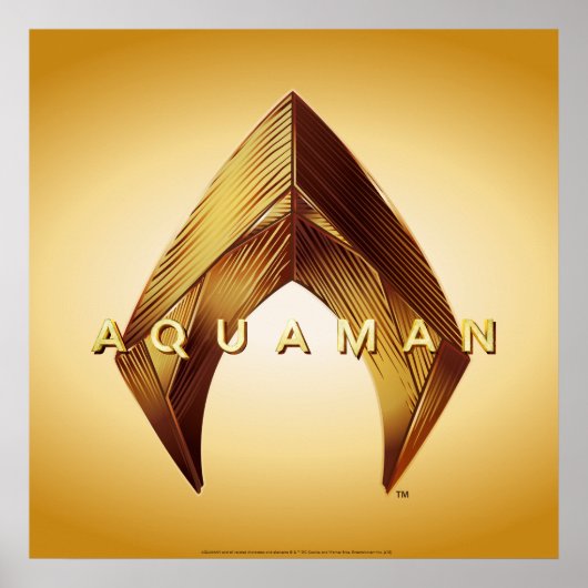 Poster Aquaman | Logo Golden Aquaman (Devant)