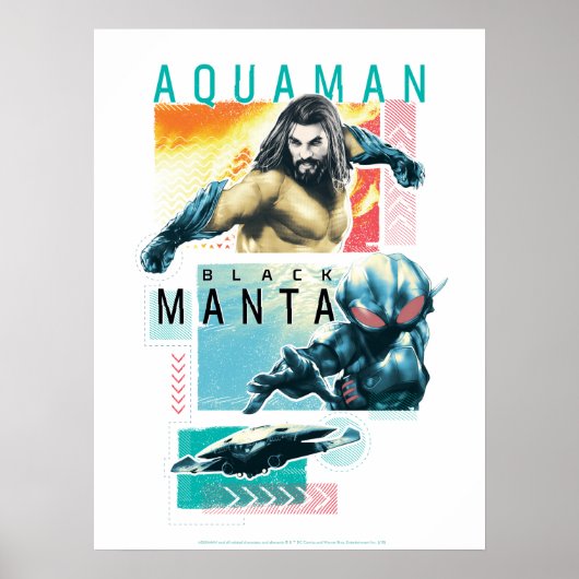 Poster Aquaman | Modernist Aquaman & Black Manta Graphic (Devant)