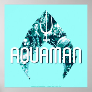 Poster Aquaman   Orin, Mera, Orm et Manta noir dans le