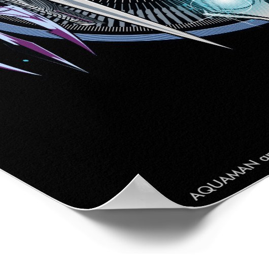 Poster Aquaman | Panneau Art Nouveau réversible Orin & Or (Coin)