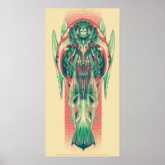 Poster Aquaman | Queen Fisherman Art Nouveau Panel (Devant)