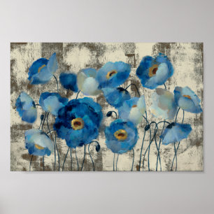 Poster Aquamarine Floral