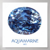 Poster Aquamarine Gemstone (Devant)