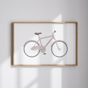 Poster Aquarcouleur vintage rose