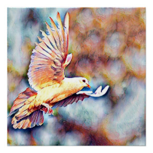 Poster aquarell dove