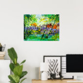 Poster aquarelle 218090 (Bureau à domicile)