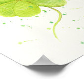 Poster Aquarelle 4 feuilles de trèfle, veine (Coin)