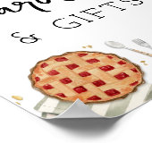 Poster Aquarelle A Cutie Pie Baking Cartes & Cadeaux (Coin)