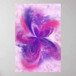 Poster Aquarelle à fleurs d'Imaginaire Abstrait peint