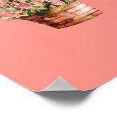 Poster Aquarelle à fleurs pointillées (Coin)