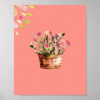 Aquarelle à fleurs pointillées