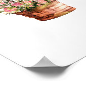 Poster Aquarelle à fleurs pointillées (Coin)