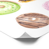 Poster Aquarelle à la main, beignets congelés mélangés (Coin)