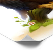 Poster Aquarelle à rendu 3D Image d'un aigle à tête blanc (Coin)