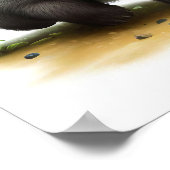 Poster Aquarelle à rendu 3D Image d'un Badger (Coin)