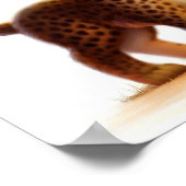 Poster Aquarelle à rendu 3D Image d'une guépard (Coin)