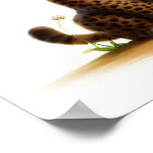 Poster Aquarelle à rendu 3D Image d'une guépard (Coin)