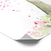 Poster Aquarelle Abstraite cerisier rose (Coin)