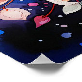 Poster Aquarelle Abstraite colorée (Coin)