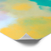 Poster Aquarelle Abstraite colorée (Coin)