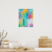 Poster Aquarelle Abstraite colorée (Cuisine)