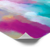 Poster Aquarelle Abstraite colorée (Coin)