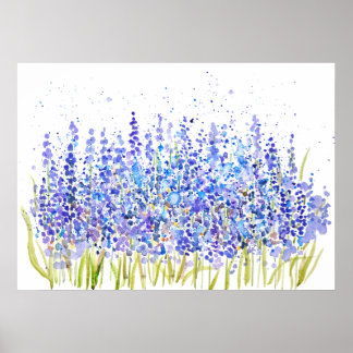 Poster Aquarelle abstraite de cépage bleu 2023