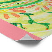 Poster aquarelle Abstraite de mandala florale (Coin)