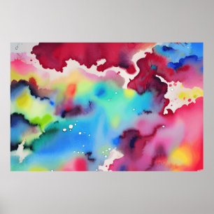 Poster Aquarelle Abstraite Design d'intérieur de plusieur