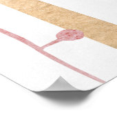 Poster Aquarelle Abstraite Fleur botanique et Arc-en-ciel (Coin)