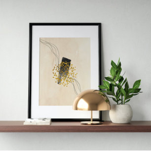 Poster Aquarelle Abstraite géométrique, Abstraite, minima