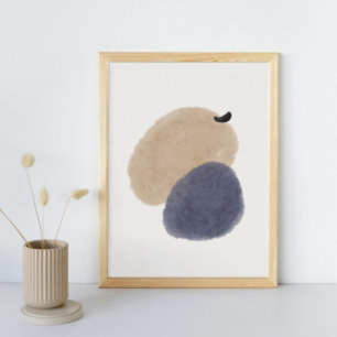 Poster Aquarelle Abstraite géométrique, Abstraite, minima