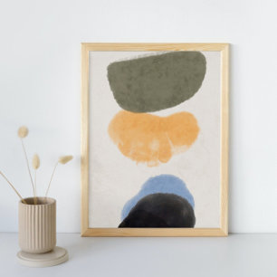 Poster Aquarelle Abstraite géométrique, Abstraite, minima