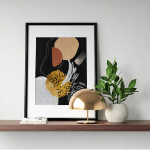 Poster Aquarelle Abstraite géométrique, Abstraite, minima