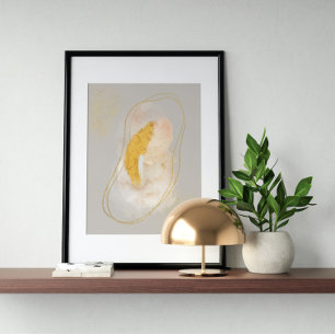 Poster Aquarelle Abstraite géométrique, Abstraite, minima