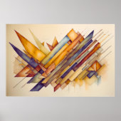 Poster Aquarelle Abstraite moderne 3:2 (Devant)