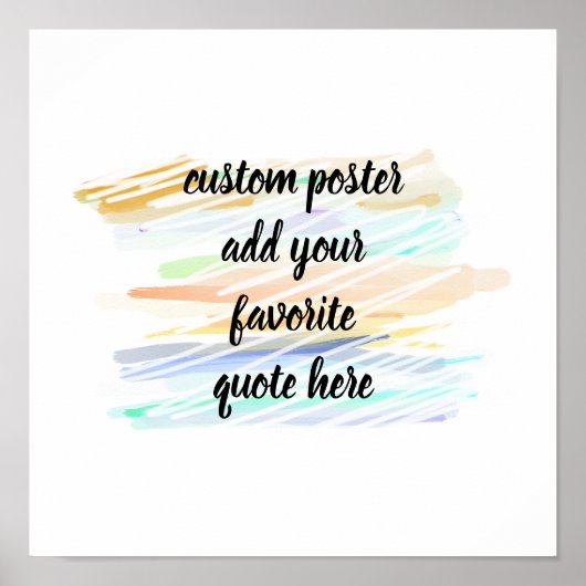 Poster aquarelle abstraite moderne ajouter votre devis (Devant)